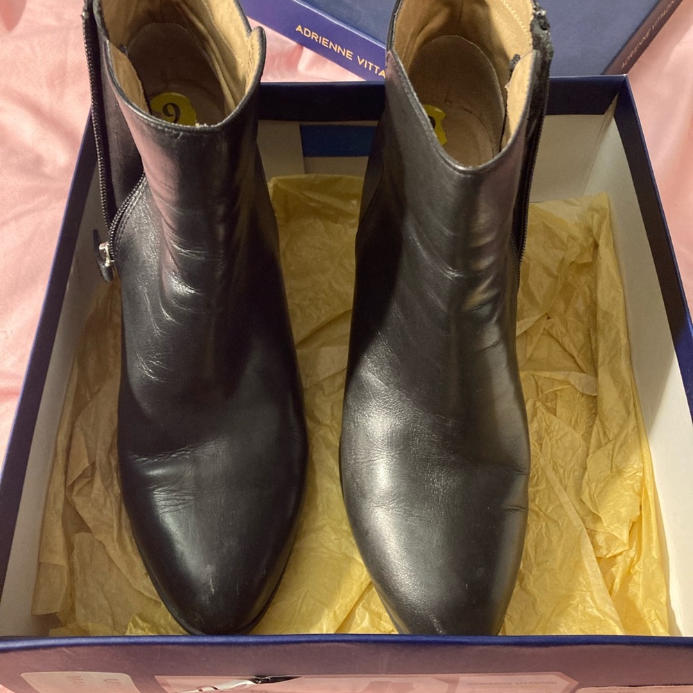 Adrienne Vittadini Black Women's Ankle Boots